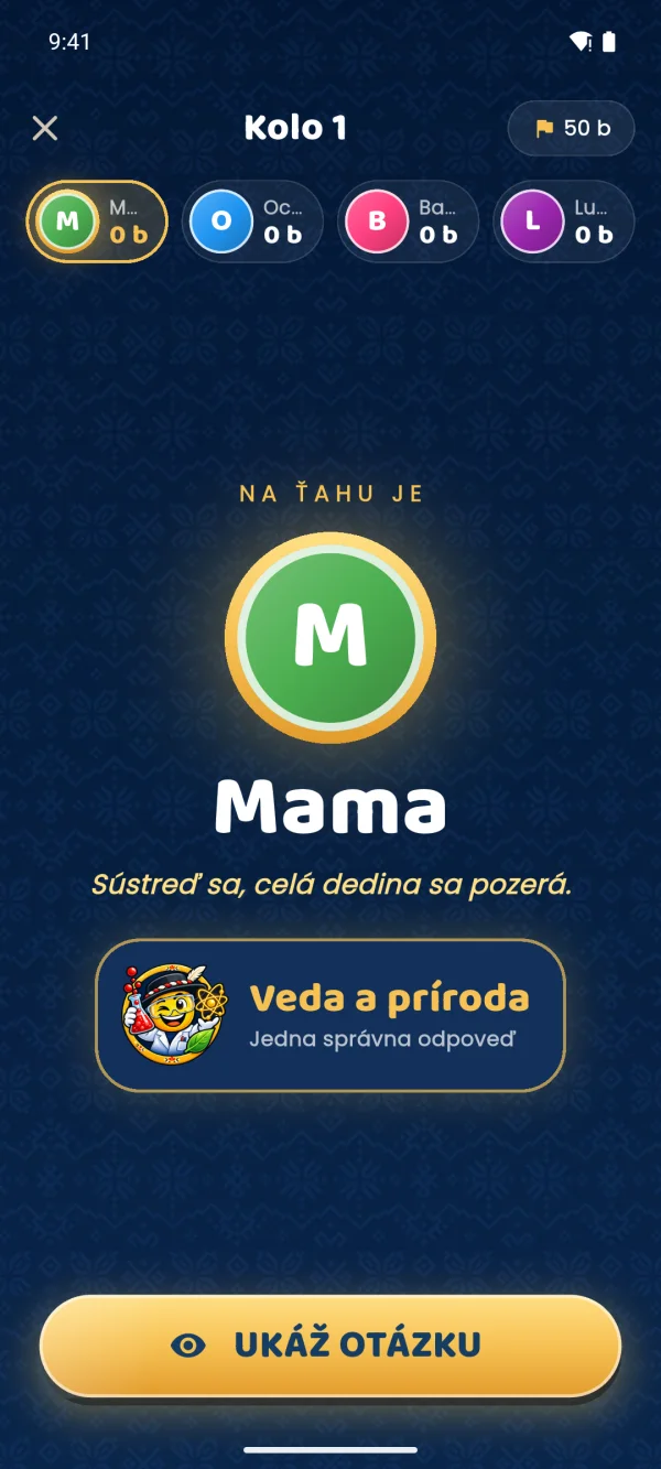 Obrazovka Na ťahu je Mama s témou Veda a príroda