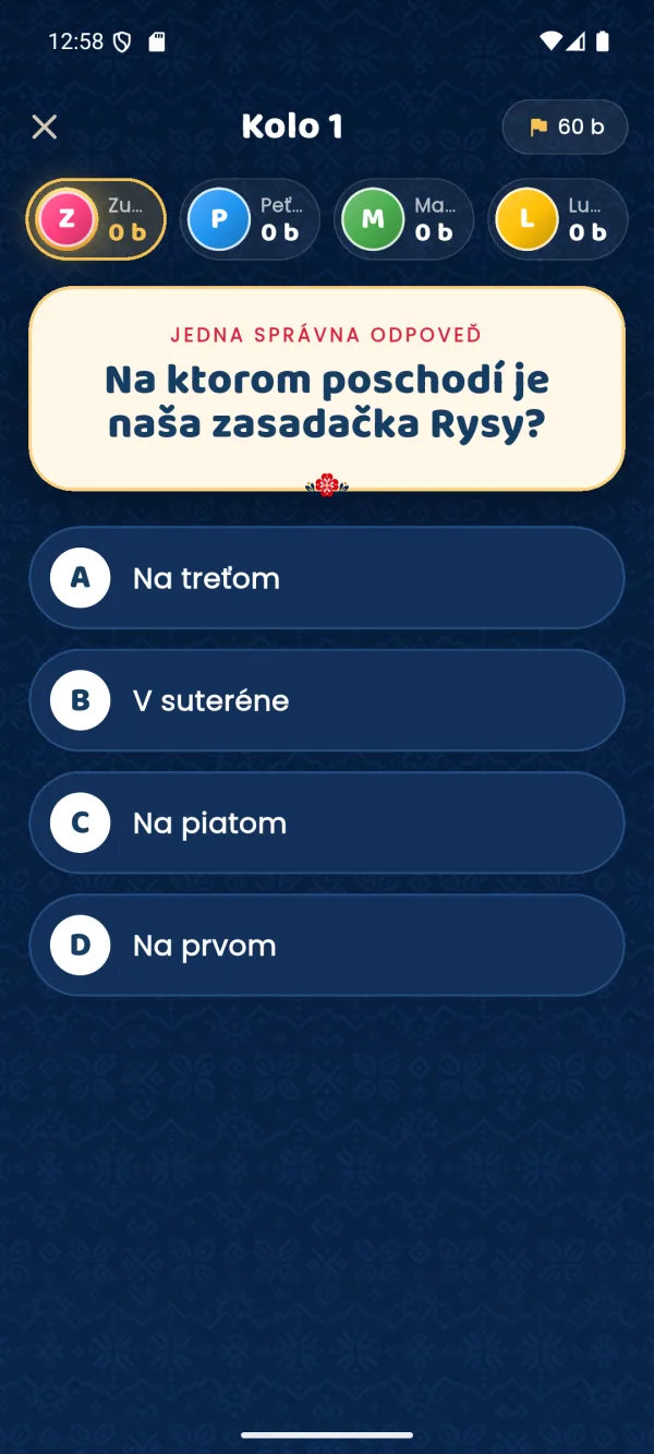 Firemná otázka o zasadačke Rysy počas ťahu hráčky Zuzky