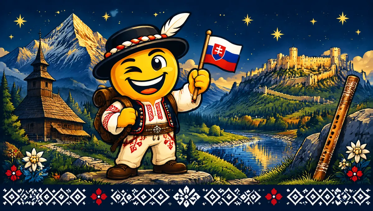 Maskot Kvízovice ako sprievodca pred Kriváňom, hradom, dreveným kostolom a fujarou